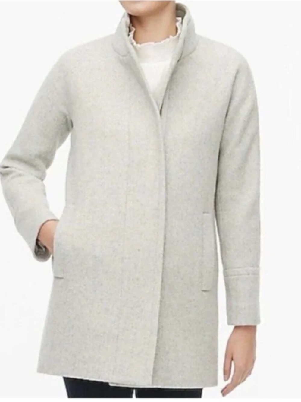 J. Crew Stadium Cloth Wool Blend City Coat